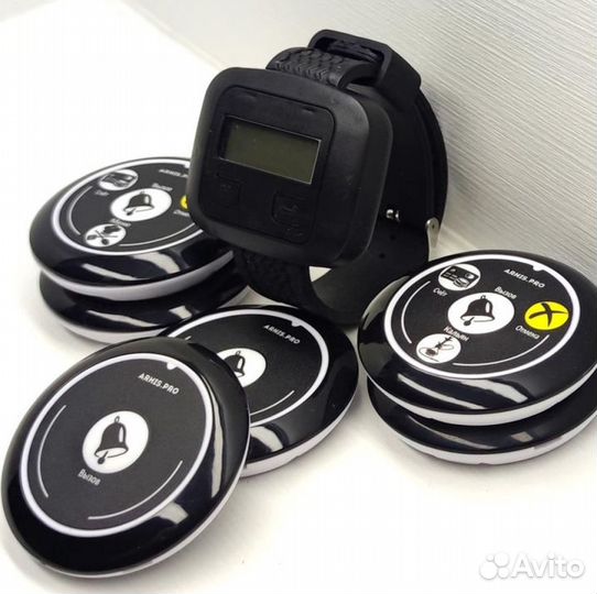 Кнопка вызова персонала, официанта с часами