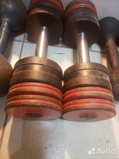 Гантели СССР 2шт по 10кг разборные