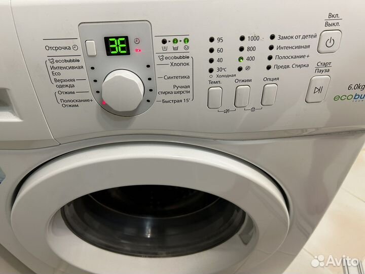 Стиральная машина samsung ошибка 3E