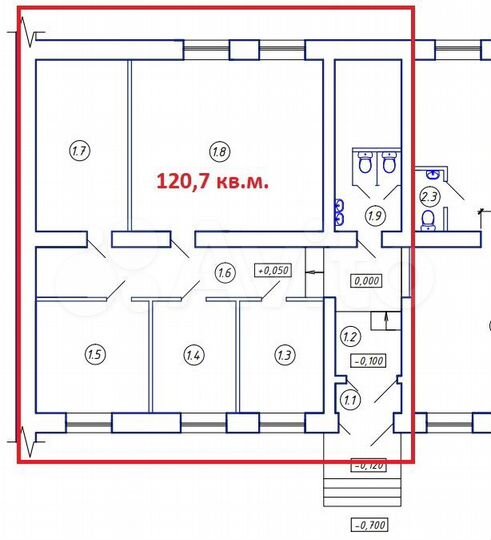 Офис, 120.7 м² ул. Гоголя, 80