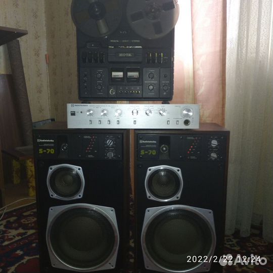 Усилитель радиотехника у 101 стерео колонки s70