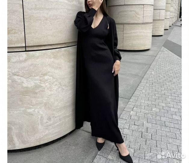Двойка платье кардиган