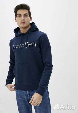 Худи Calvin Klein, мужское, синее, 46-48