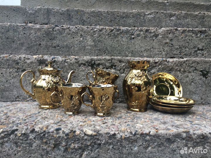 Чайный золотой сервиз СССР (Сумский фз)