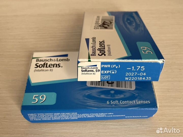 Контактные линзы Bausch&Lomb -1.75, 30-дневные