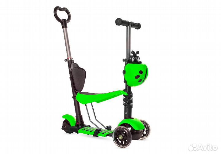 Самокат 5 в 1 Божья коровка 3 цвета
