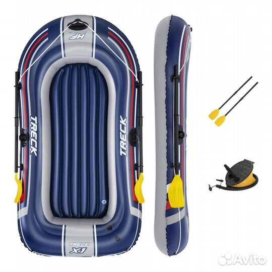 Лодка Bestway Treck X1, 2 местная, 234х135 см