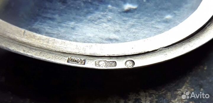 Брошь винтажная, серебро