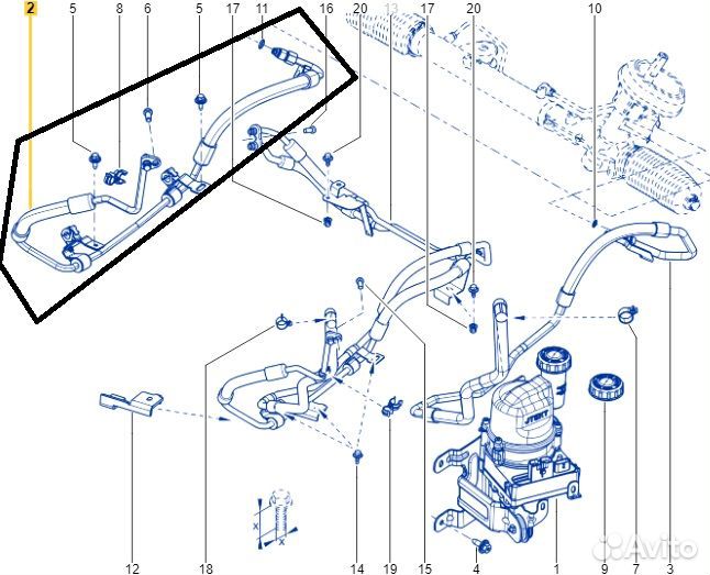 Трубка гидроусилителя Renault Duster HSM H4M430
