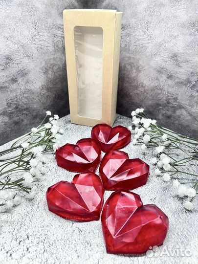 Мыло в форме сердечка на день Св. Валентина