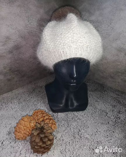 Берет из пуха норки