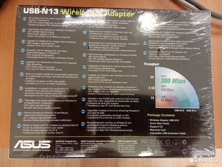 Wifi адаптер asus USB-N13