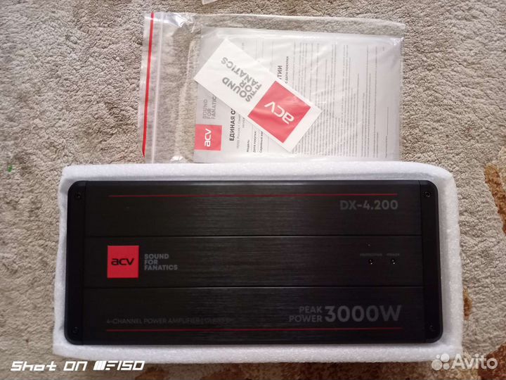 Магнитола + усилитель ACV 4х200