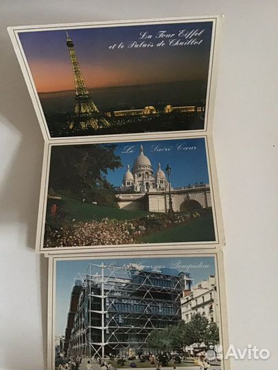 Открытки Souvenir de Paris 18 шт винтаж 90