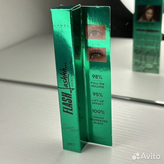 Удлиняющая тушь с эффектом накладных ресниц Lamel