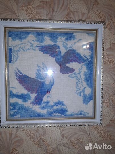 Картина вышитая крестом ручная работа