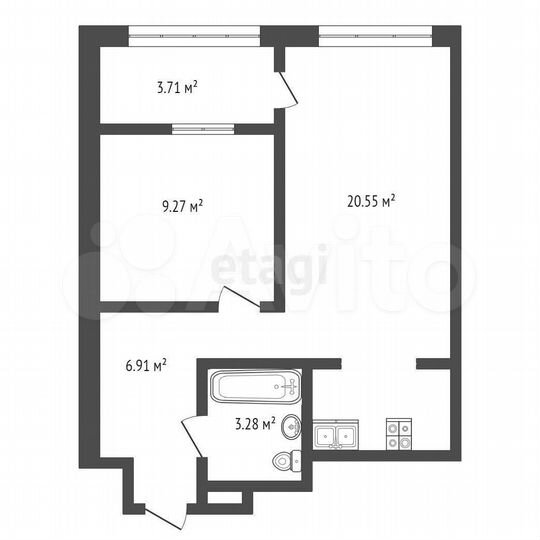 1-к. квартира, 40,2 м², 4/18 эт.