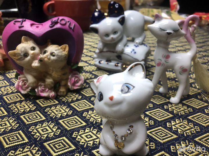 Фигурки, девочки, котята, солонка