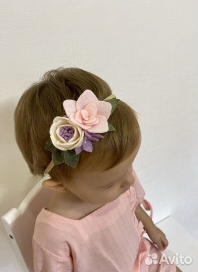 Заколки ободки повязки для девочек ручной работы