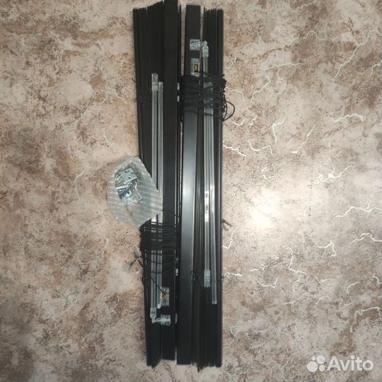 Жалюзи алюминий, 60х155 см, чёрные, 2 шт