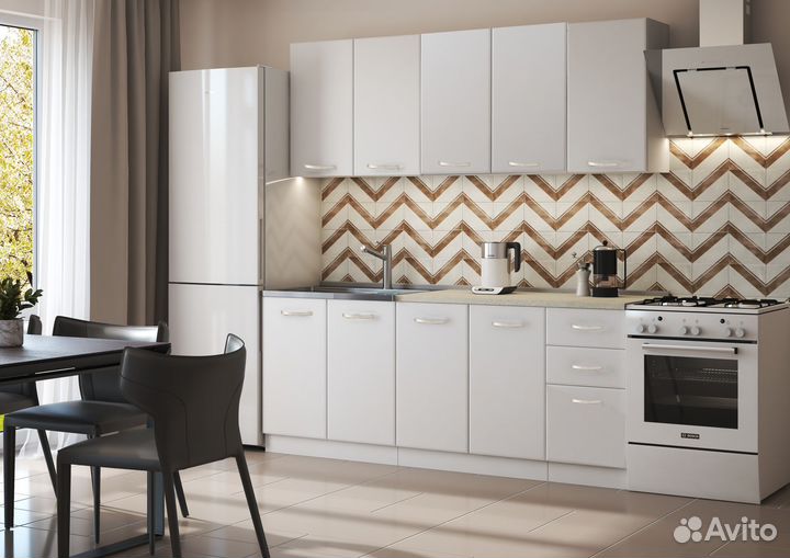 Кухонный гарнитур новый Белый софт