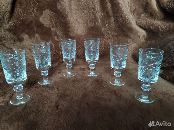 Коллекция хрустальных рюмок, стаканов СССР