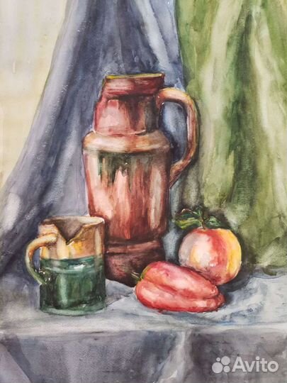 Картина натюрморт акварелью a3