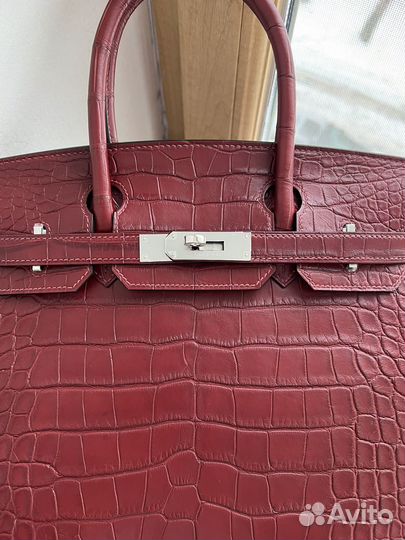 Сумка Hermes birkin croco 30 dark orange