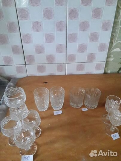 Стопки рюмки фужеры вазы хрусталь