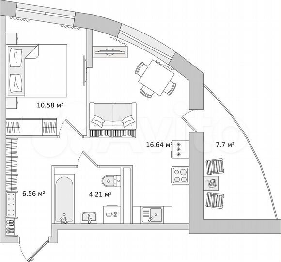 1-к. квартира, 39,1 м², 23/23 эт.