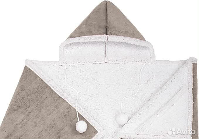 Носимое одеяло с капюшоном новое
