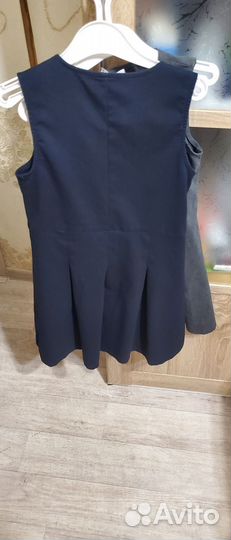 Школьная форма для девочки 122 128 синяя,серая