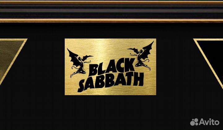 Black Sabbath золотой винил в рамке автографы