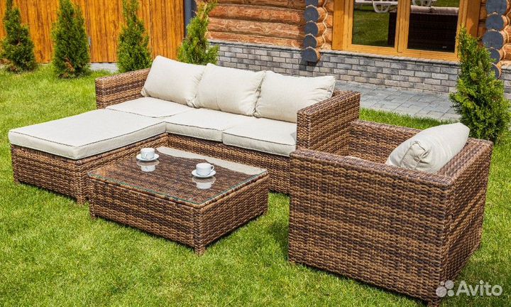 Комплект иск. ротанг grand vicky коричневый