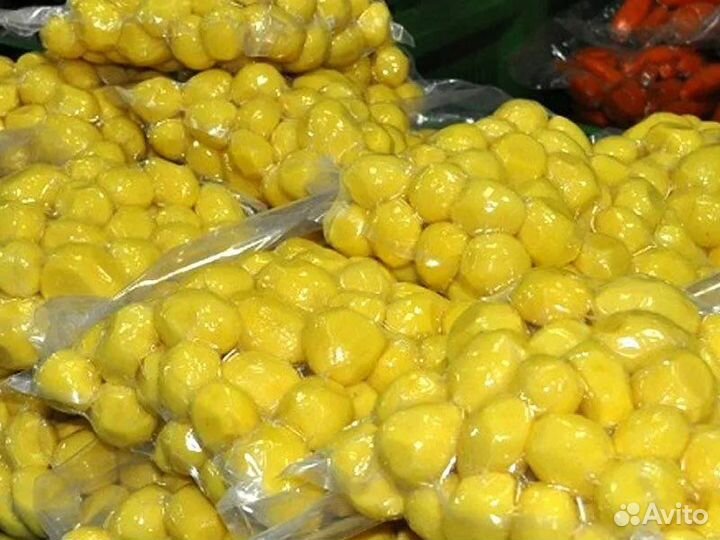 Очищенные овощи в вакуумной упаковке