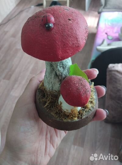 Украшения для сада грибочки слон, керамика