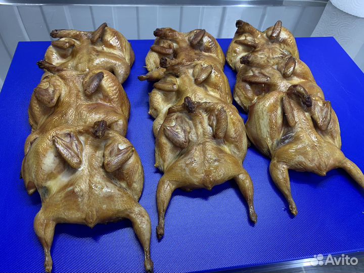 Перепелки горячего копчения