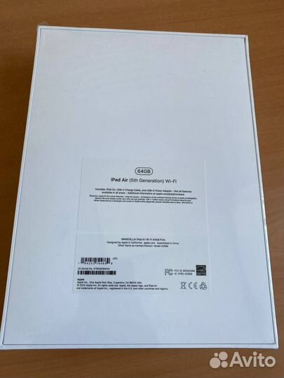 Планшет apple iPad air 5 64gb 2020 M1 розовый