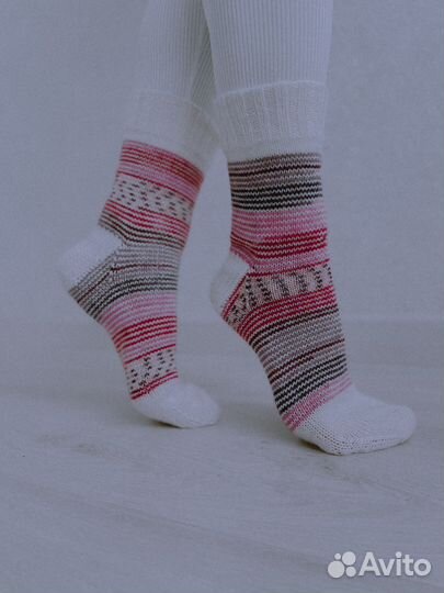 Носки шерстяные ручной вязки