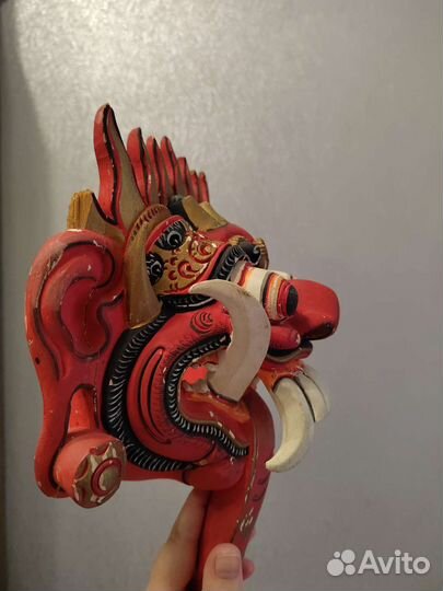 Балийски лев деревянная маска