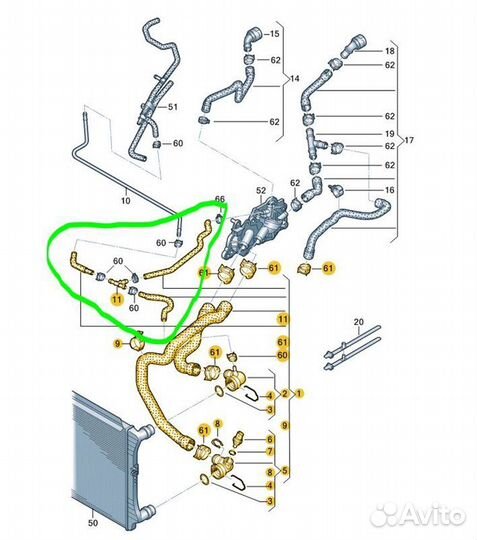 Патрубок Skoda Karoq djka 2020