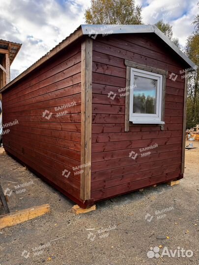 Каркасная мобильная баня