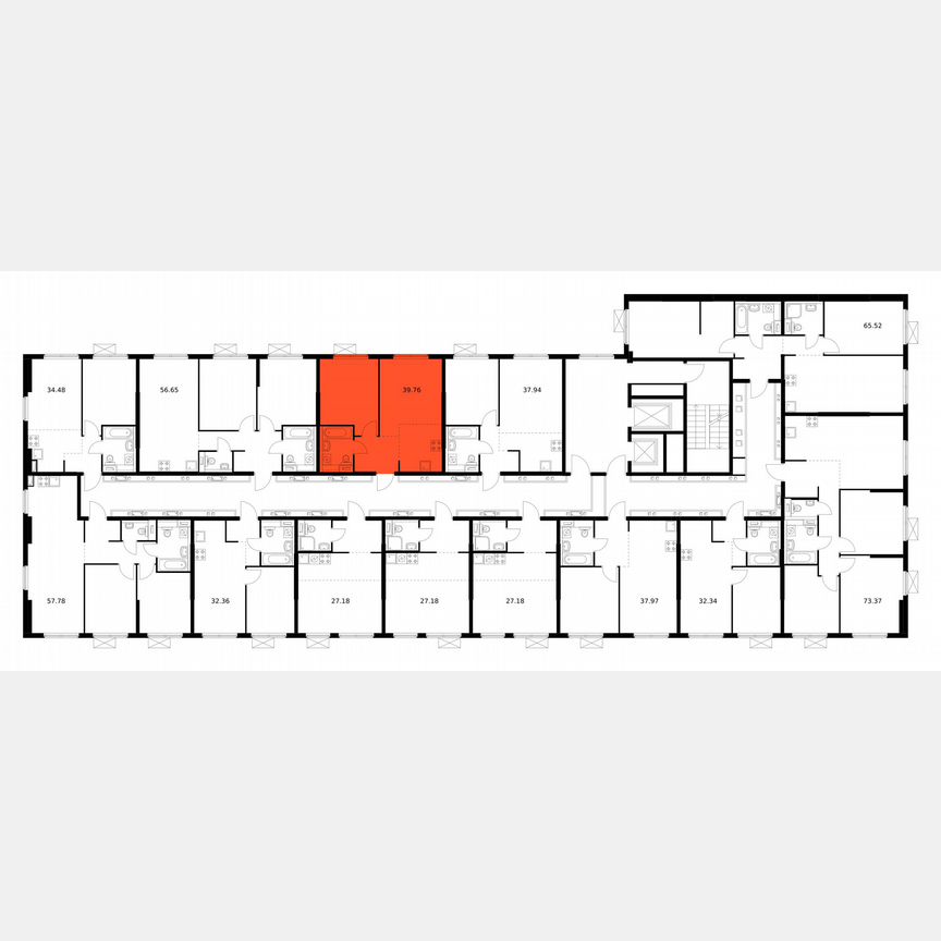 1-к. квартира, 39,8 м², 12/12 эт.