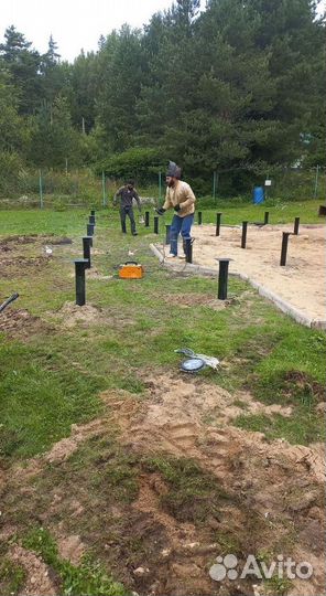 Винтовые сваи под ключ, монтаж винтовых свай