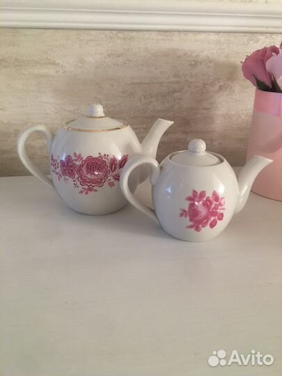 Чайники заварочные фарфоровые СССР