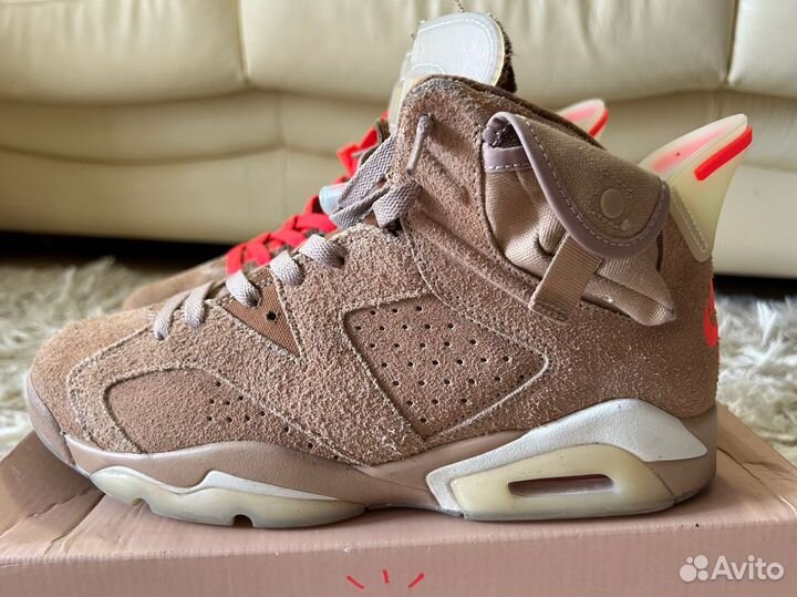 Jordan 6 Retro British Khaki Travis Scott оригинал