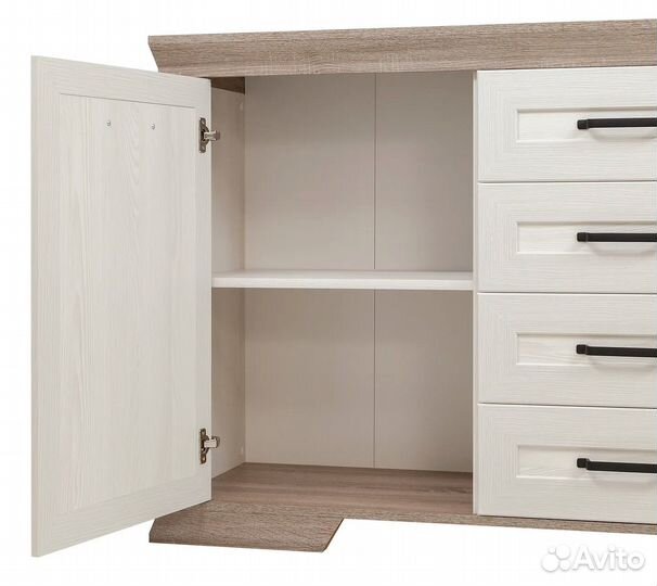 Тумба Marselle (Марсель) KOM2W3S1K ясень снежный/д