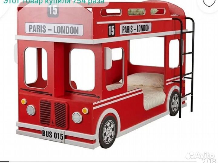 Кровать двухъярусная London Bus автобус