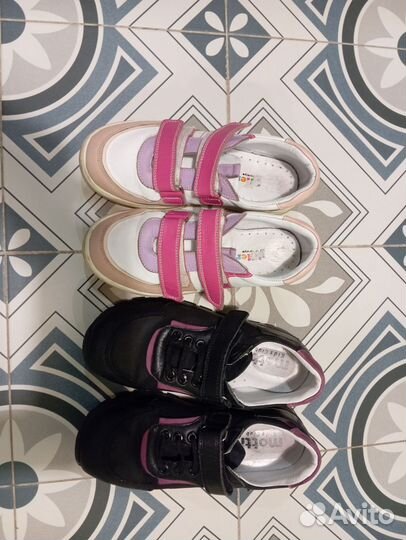 Кожанные кроссовки для девочки