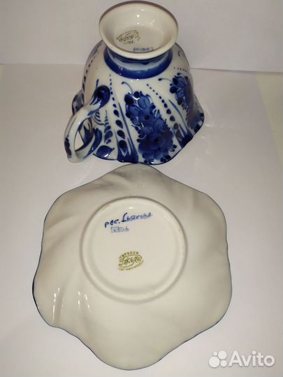 Чайная пара Гжель, Gallery, Гейзерная кофеварка